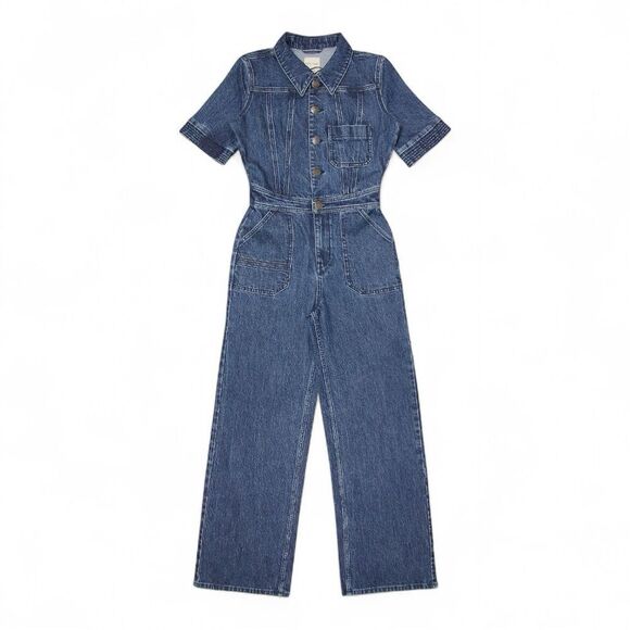 NEW Anthropologie Seventy + Mochi Elodie Denim Jumpsuit Size 2 - Picture 10 of 16